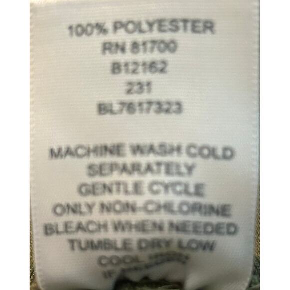 Vintage Blair Women's Polyester Pants Sewn in Front Pleat Slit Pockets Green 10T - Picture 4 of 5